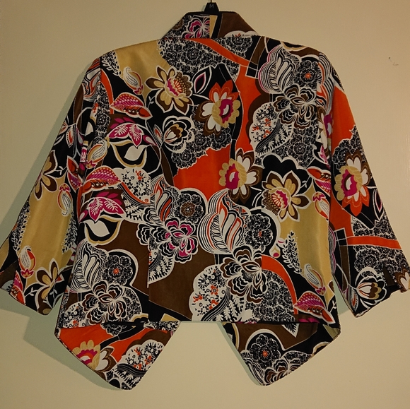 Lavender and Honey Orange Floral Blazer - Picture 2 of 5
